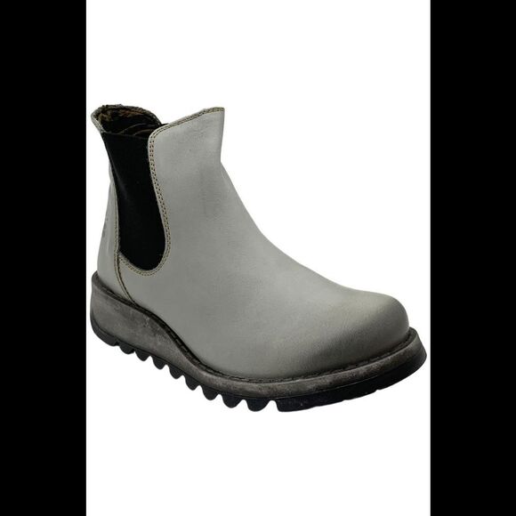 Fly London Shoes - FLY London Women's Leather Chelsea Boots Salv Military Cloud - Medium